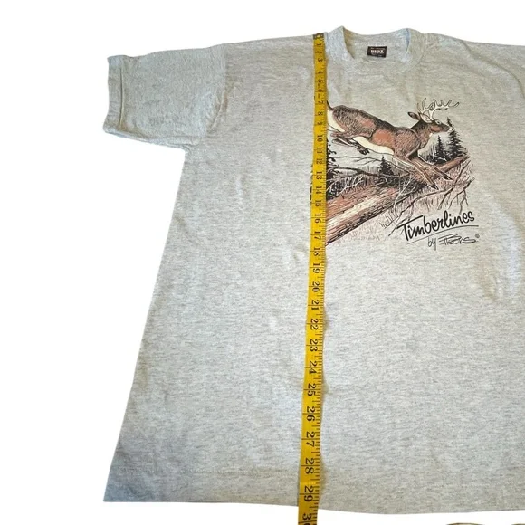 Vintage Timberlines Brooks Deer Tee XL USA Fruit of the Loom 90s Shirt - Picture 7 of 12